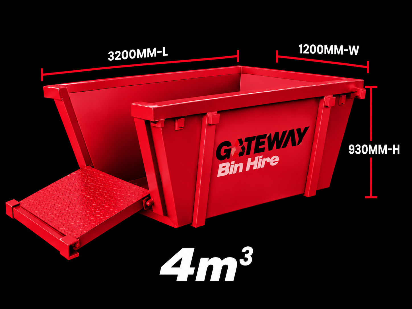 4m³ Gateway Bin Hire skip bin